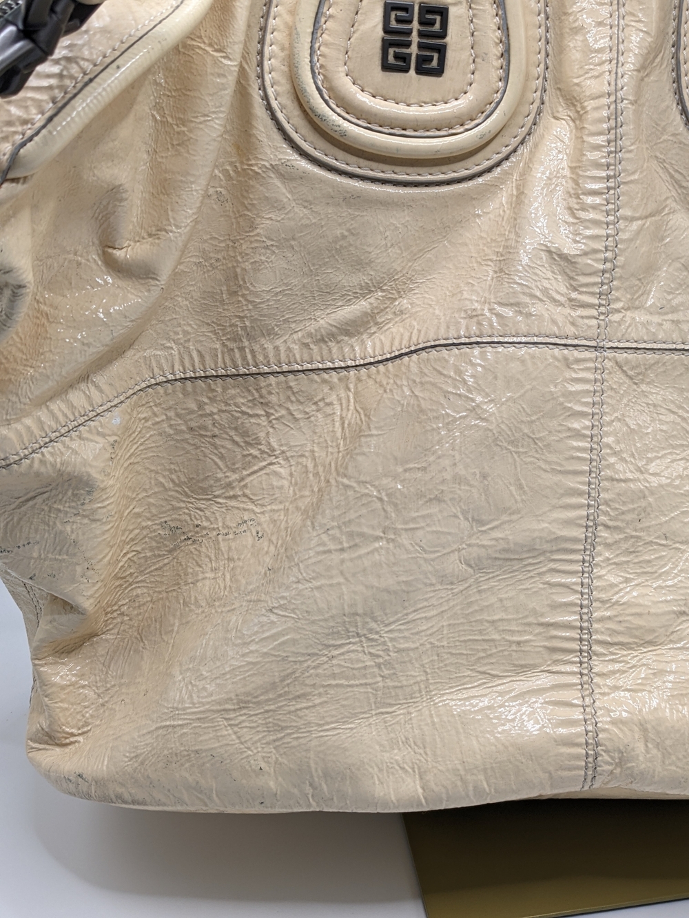 Givenchy Nightingale Large Ivory Cream Leather Satchel Shoulder Bag - Picture 7 of 13